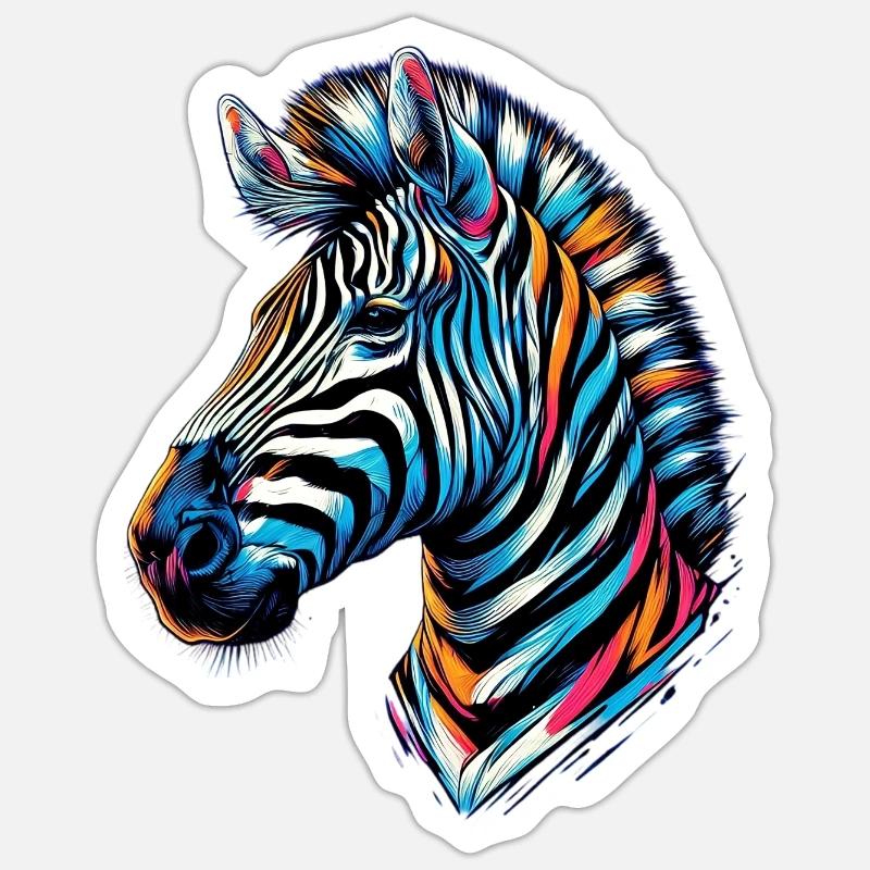Zebra Sticker Größe S (10 x 10 cm)