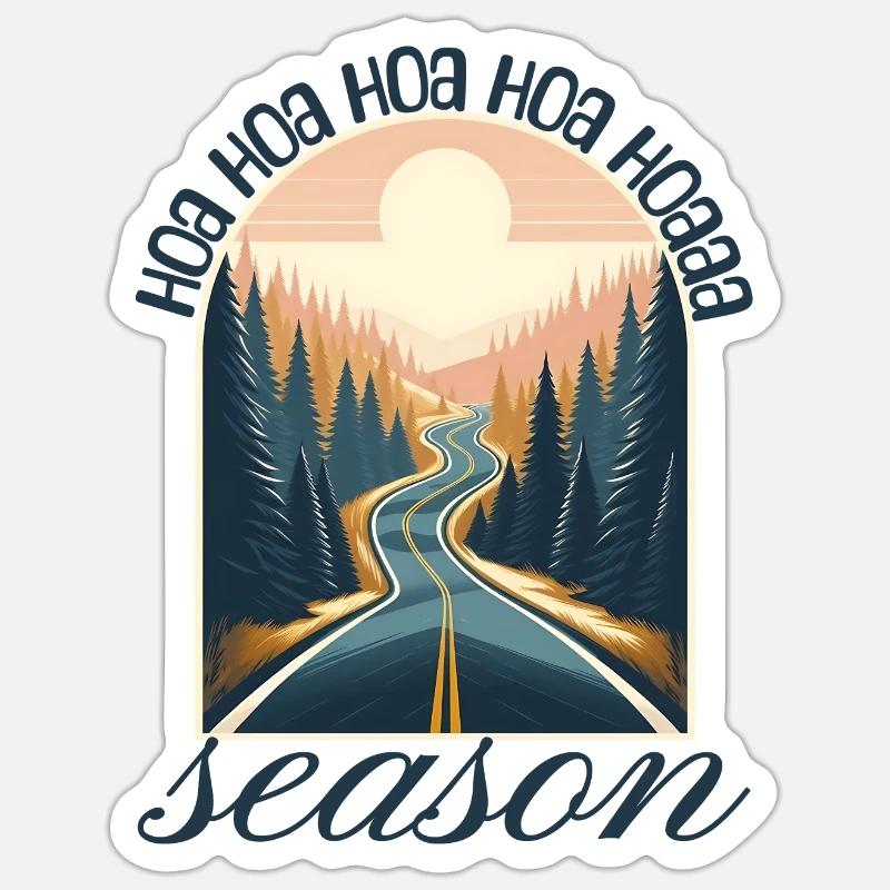 Saison Hoa Hoa Hoa - Sticker taille S (10 x 10 cm) - blanc mat