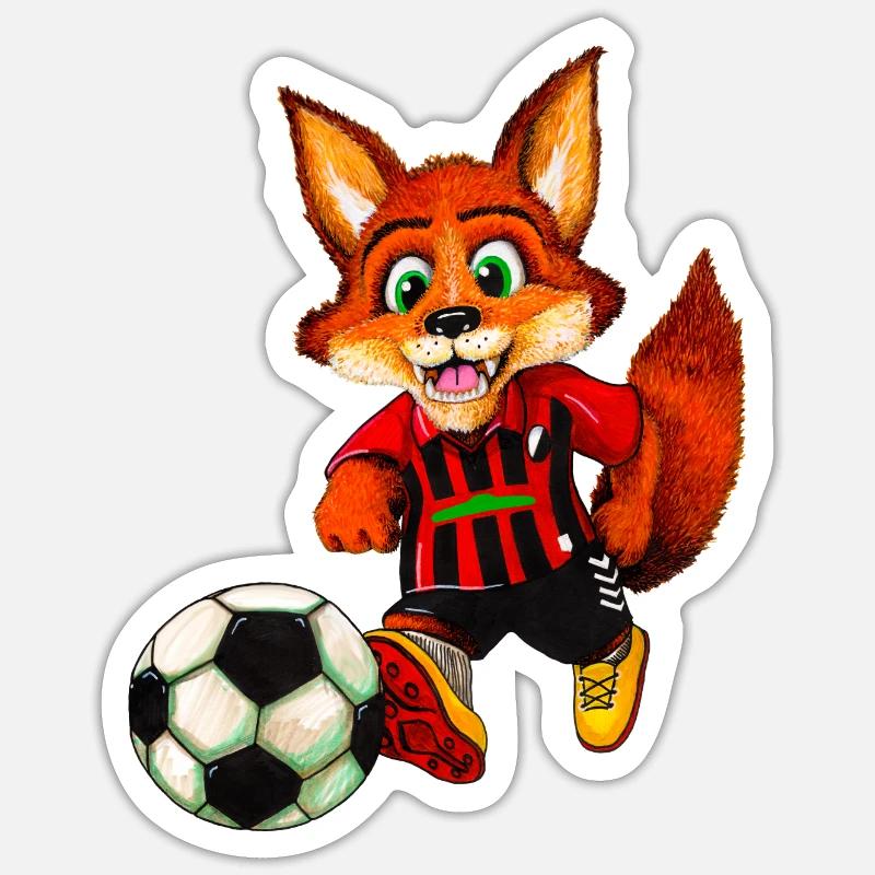  Fuchs - Sticker Größe S (10 x 10 cm) - Mattweiß