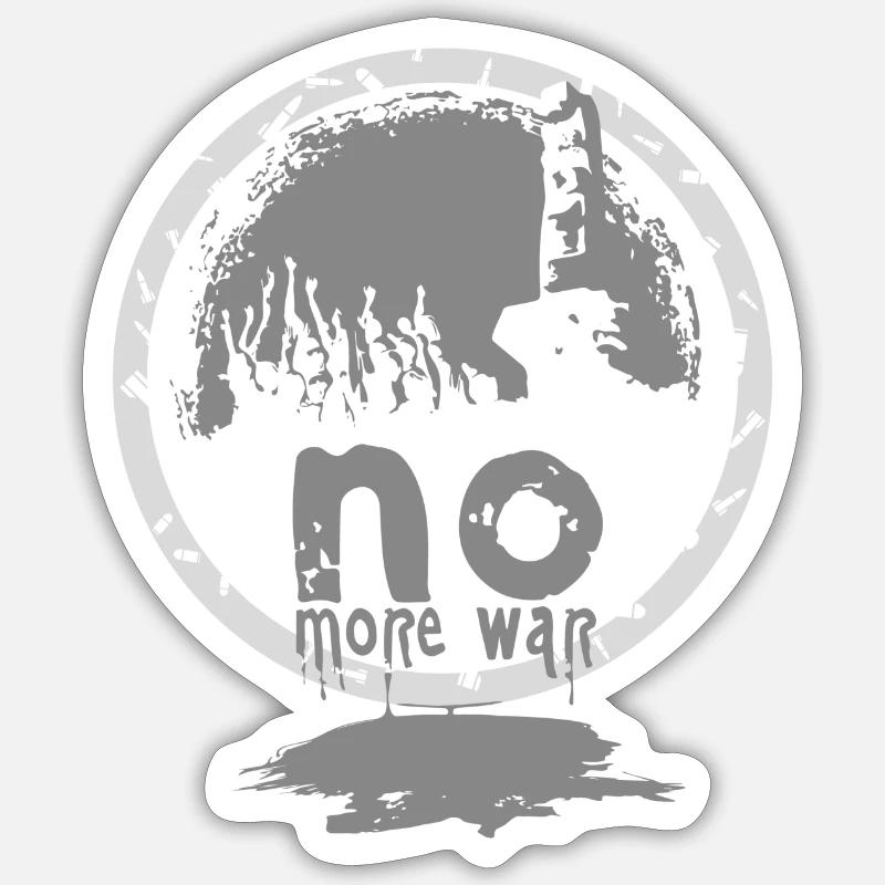 No More War - Sticker size S (10 x 10 cm) - white matte