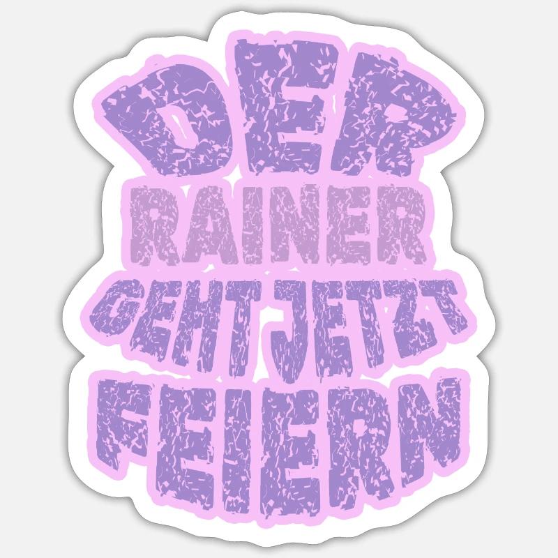 Rainer - Sticker Größe S (10 x 10 cm) - Mattweiß