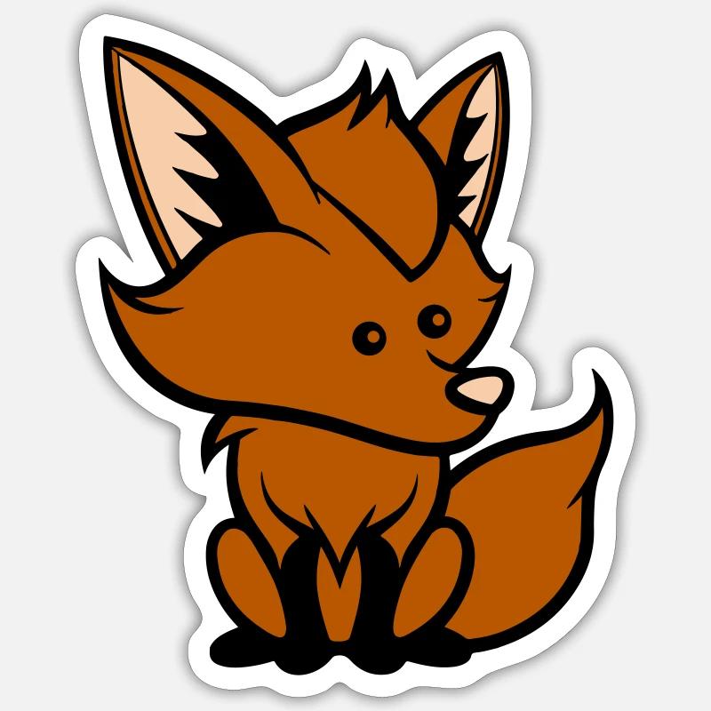 fuchs comic tier Sticker Größe S (10 x 10 cm)