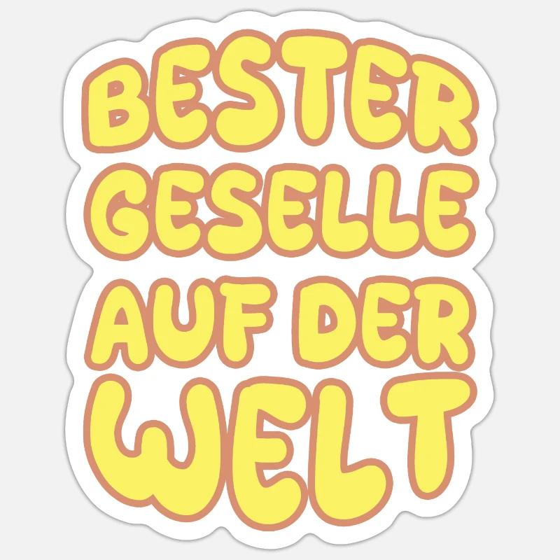 Cadeau pour compagnon - Sticker taille S (10 x 10 cm) - blanc mat