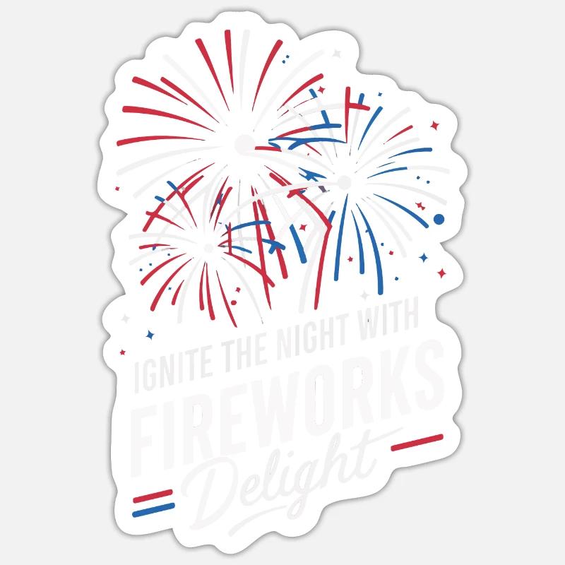 Pyrotechnics Fireworks Pyrotechnics - Sticker size S (10 x 10 cm) - white matte