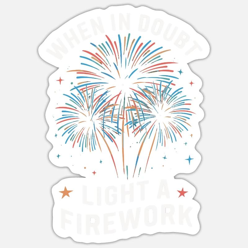 Pyrotechnics Fireworks Pyrotechnics - Sticker size S (10 x 10 cm) - white matte