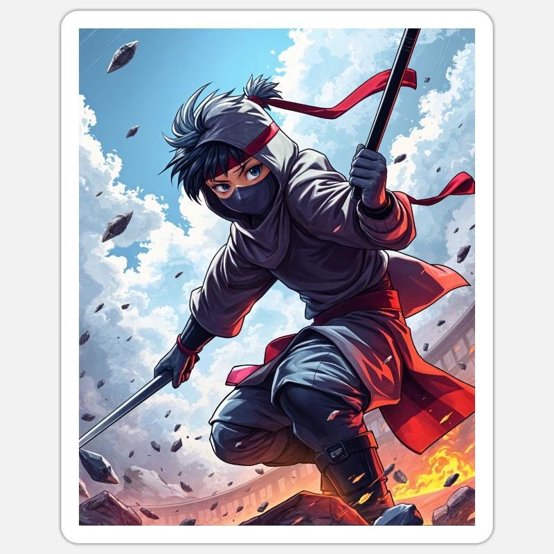 Ninja Design Sticker size S (10 x 10 cm)