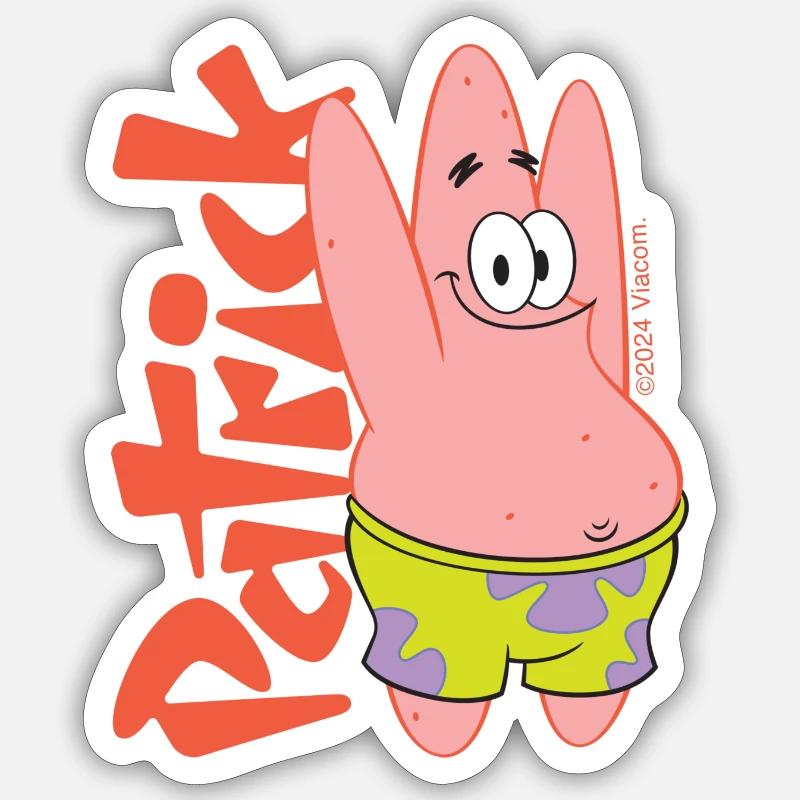 Spongebob Squarepants Patrick Character Design - Sticker size S (10 x 10 cm) - white matte