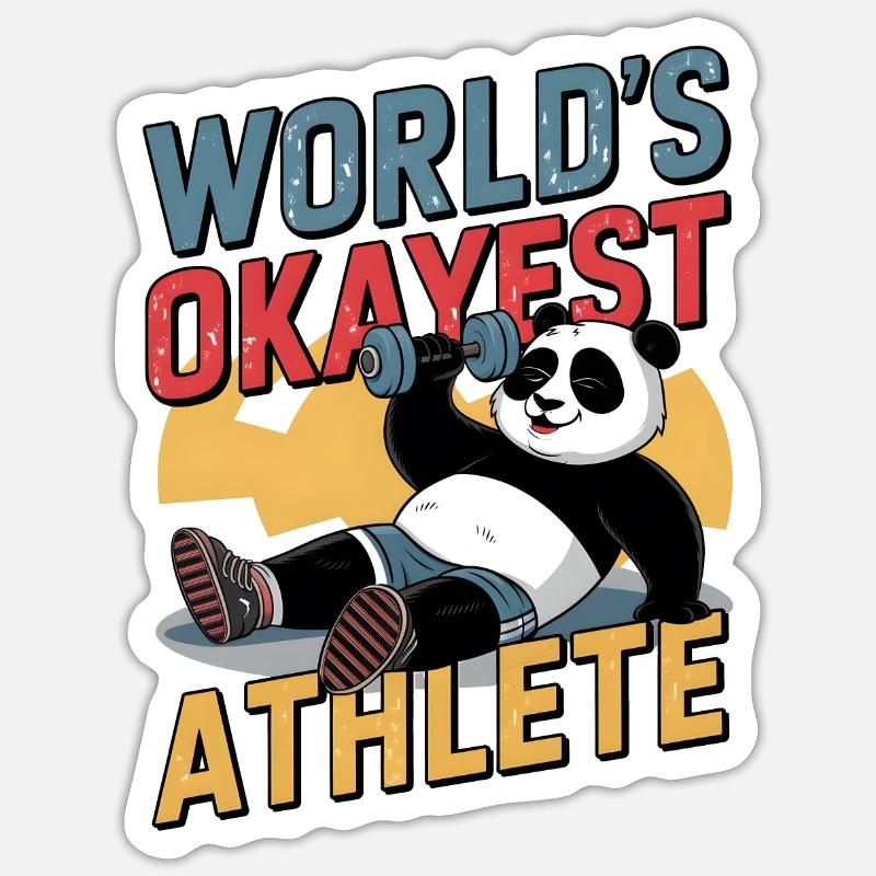 L’athlète le plus correct du monde - Sticker taille S (10 x 10 cm) - blanc mat