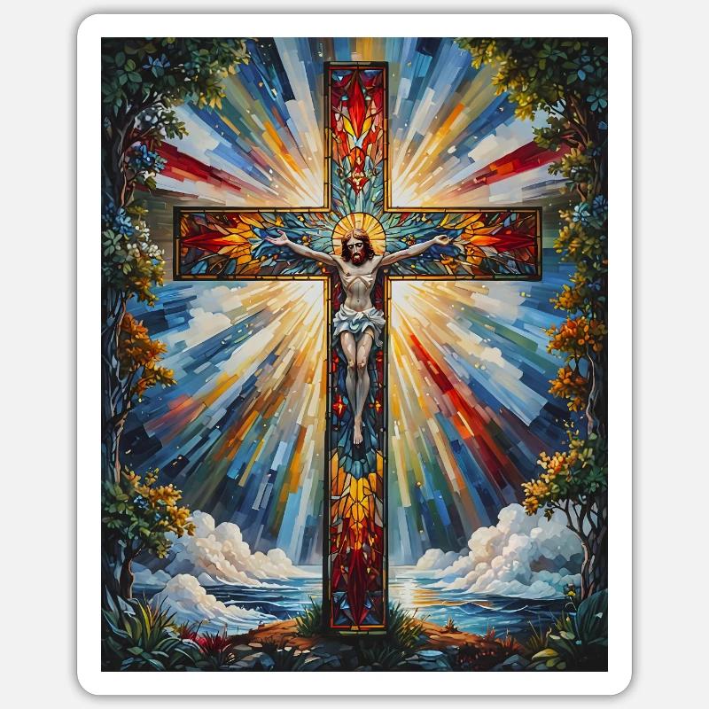 Suffering and Glory - Sticker size S (10 x 10 cm) - white matte
