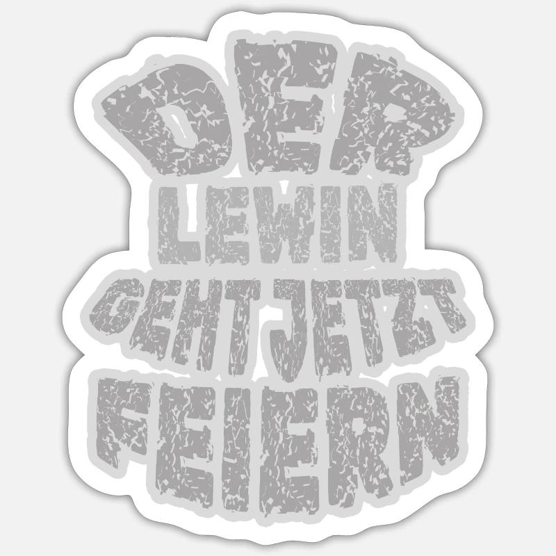 Lewin Lewin - Sticker Größe S (10 x 10 cm) - Mattweiß