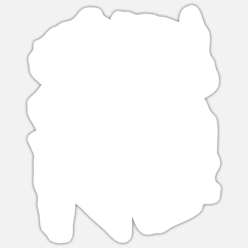 Mélancolie avec style - Sticker taille S (10 x 10 cm) - blanc mat