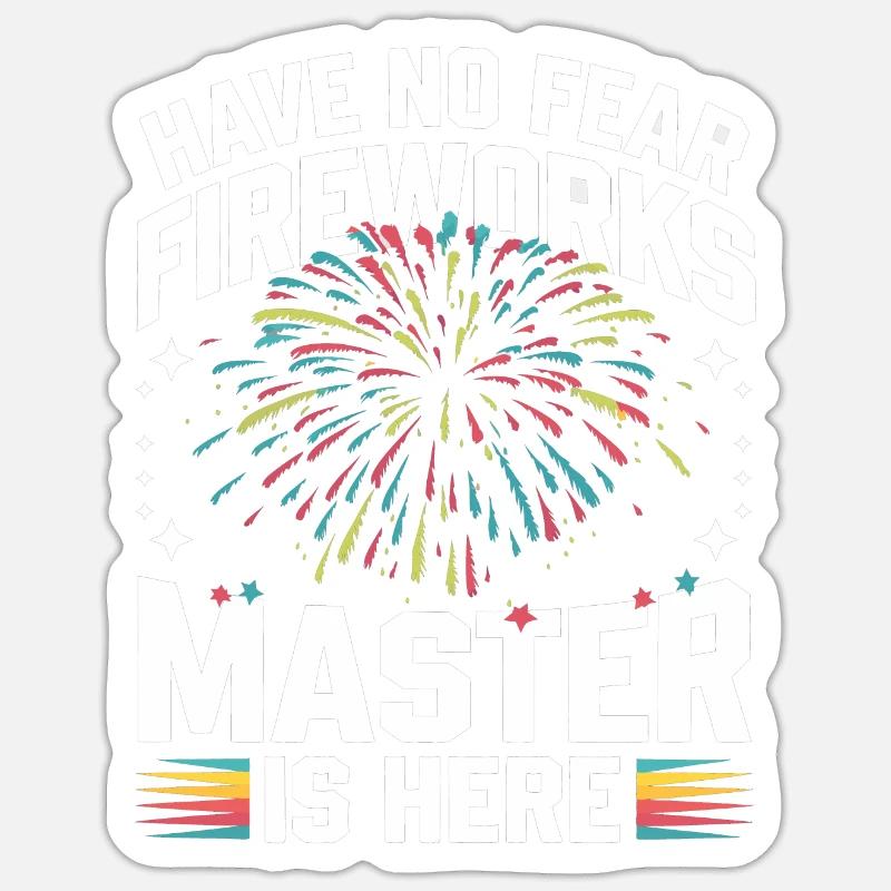 Pyrotechnie Feux d’artifice Pyrotechnie - Sticker taille S (10 x 10 cm) - blanc mat
