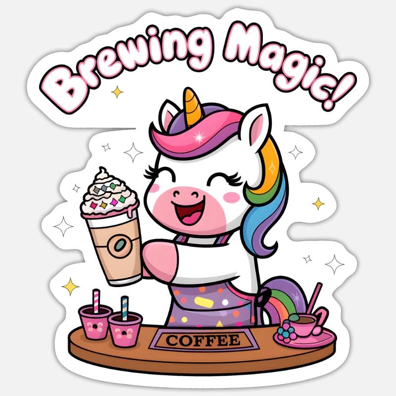 Brewing Magic! - Sticker size S (10 x 10 cm) - white matte
