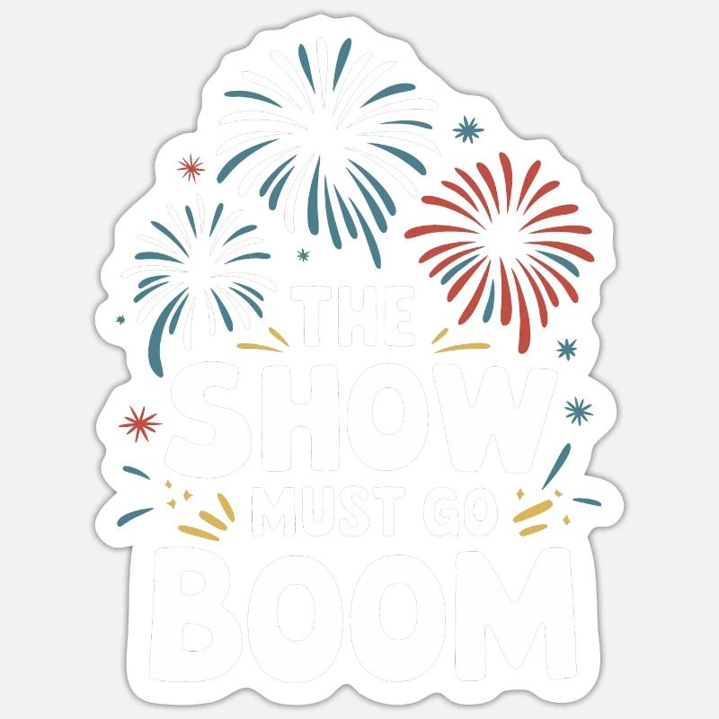 Pyrotechnie Feux d’artifice Pyrotechnie - Sticker taille S (10 x 10 cm) - blanc mat