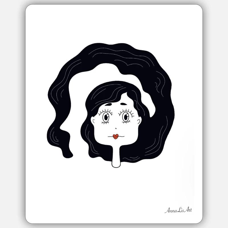 Dizzy Daisy - Sticker size S (10 x 10 cm) - white matte