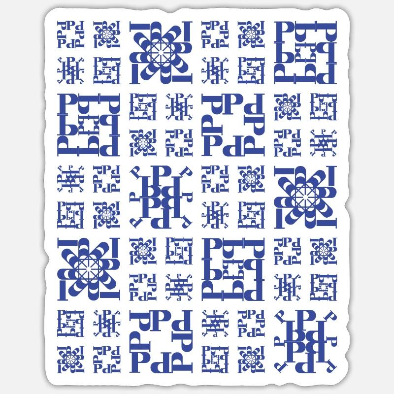 Azulejo neu interpretiert - Sticker Größe S (10 x 10 cm) - Mattweiß
