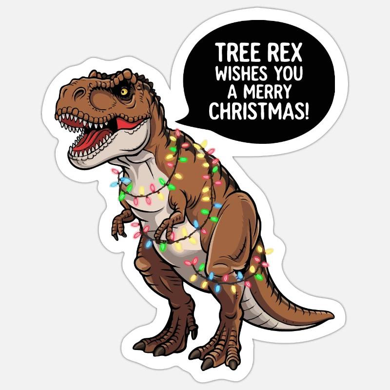 Tree Rex - Sticker size S (10 x 10 cm) - white matte