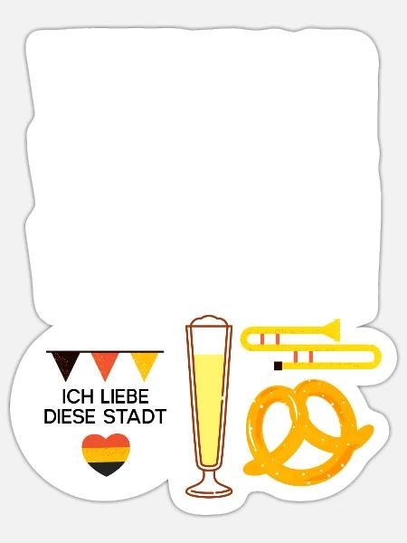 Wuppertal - Sticker Größe S (10 x 10 cm) - Mattweiß