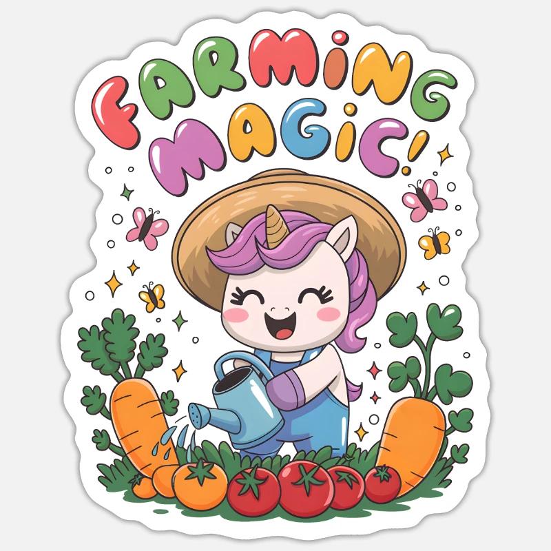 Farming Magic! - Sticker size S (10 x 10 cm) - white matte