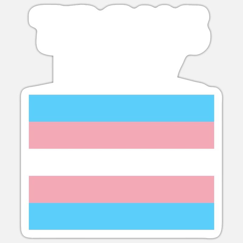 Trans ally - Sticker Größe S (10 x 10 cm) - Mattweiß