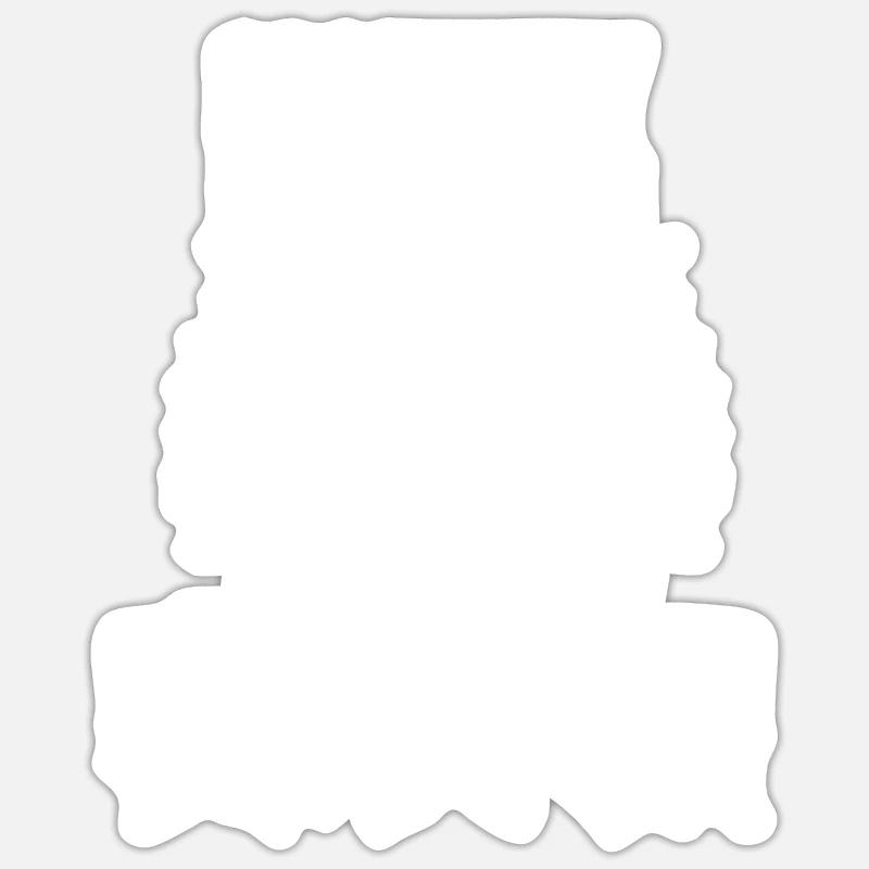 Monkey ist ein DJ - Sticker Größe S (10 x 10 cm) - Mattweiß