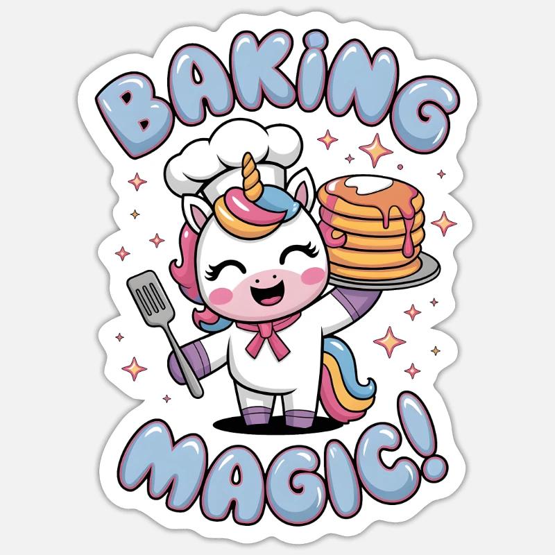 Baking Magic! - Sticker size S (10 x 10 cm) - white matte