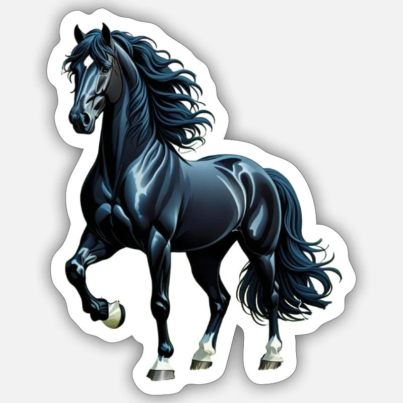 Beauté noire - Sticker taille S (10 x 10 cm) - blanc mat