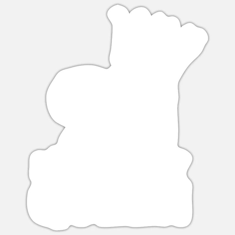 91 - Sticker Größe S (10 x 10 cm) - Mattweiß