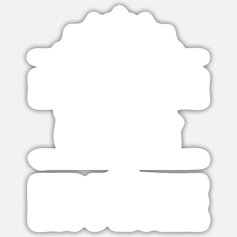 L'AUTHENTIQUE PAPA - Sticker taille S (10 x 10 cm) - blanc mat