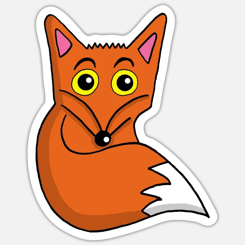 Cute Fox - Sticker size S (10 x 10 cm) - white matte