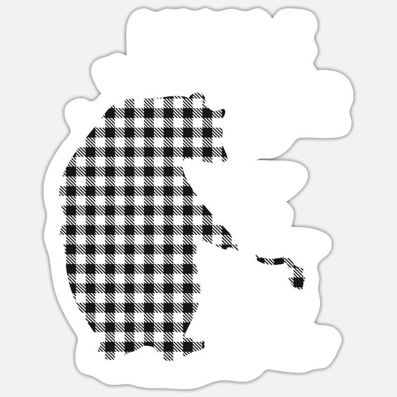 Uncle Bear - Sticker Größe S (10 x 10 cm) - Mattweiß