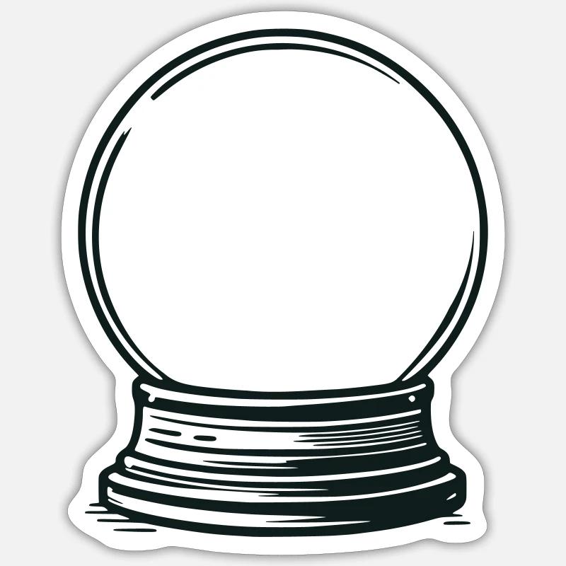 Boule à neige vide - Sticker taille S (10 x 10 cm) - blanc mat