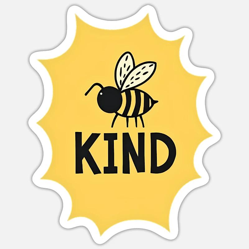 Bee Kind - Sticker size S (10 x 10 cm) - white matte