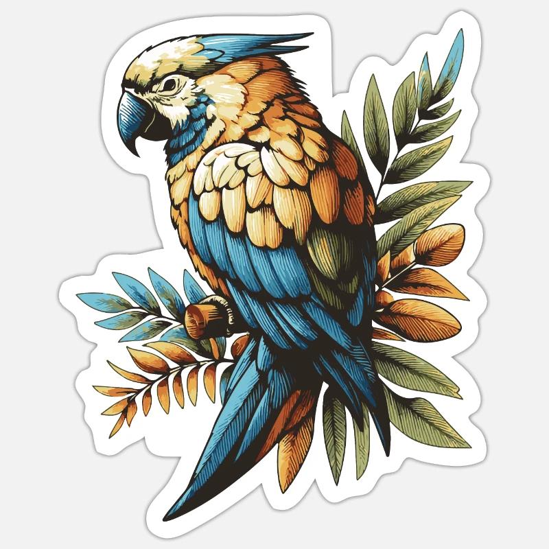 Parrot Sticker size S (10 x 10 cm)