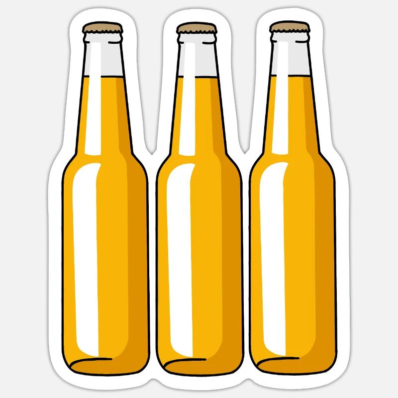 Bière - Sticker taille S (10 x 10 cm) - blanc mat