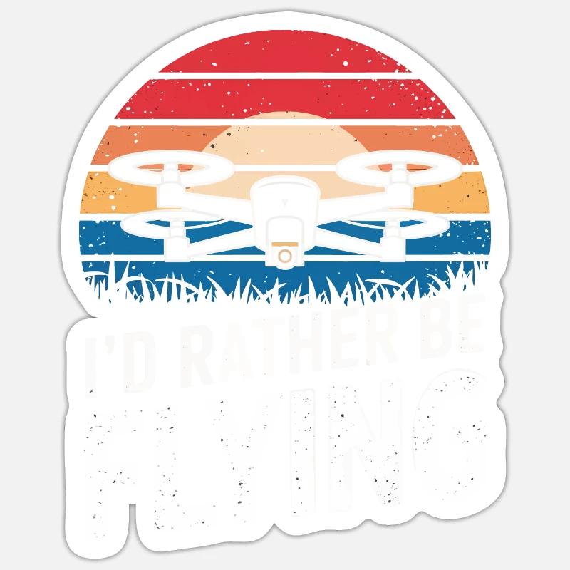 Drones Pilot Quadcopter Drone Sticker size S (10 x 10 cm)