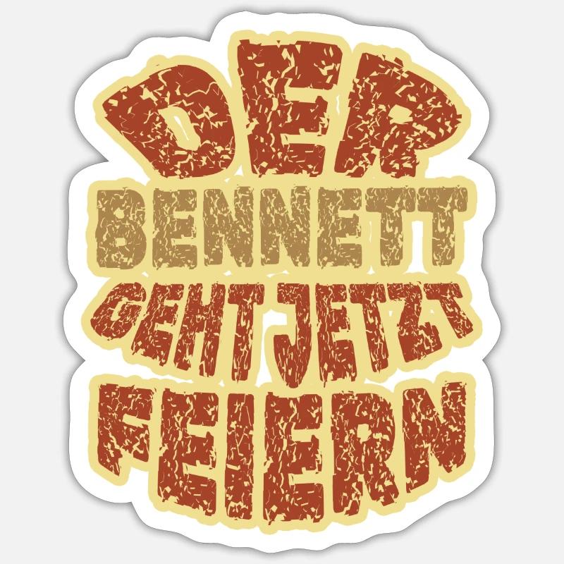 Bennett Bennett - Sticker size S (10 x 10 cm) - white matte