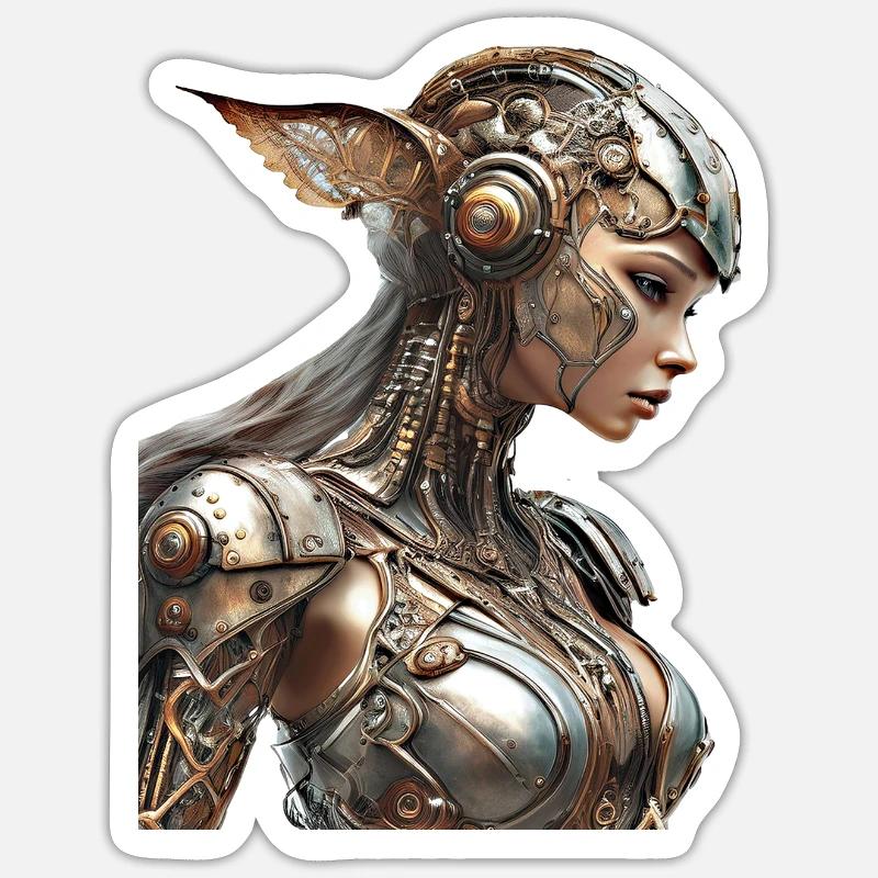 Cyberfelf - Sticker size S (10 x 10 cm) - white matte