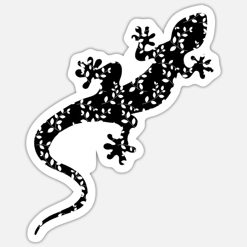 Gemusterte Eidechse Sticker Größe S (10 x 10 cm)