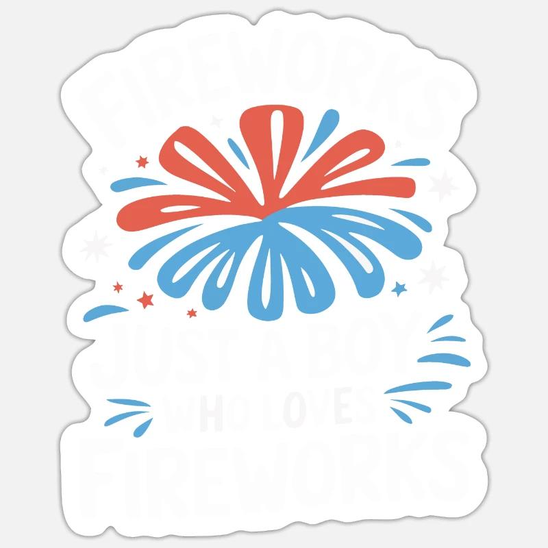 Pyrotechnics Fireworks Pyrotechnics - Sticker size S (10 x 10 cm) - white matte