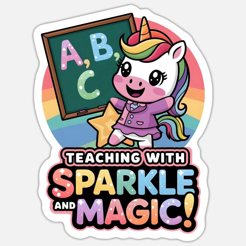 Teaching With Sparkle And Magic! Sticker size S (10 x 10 cm)