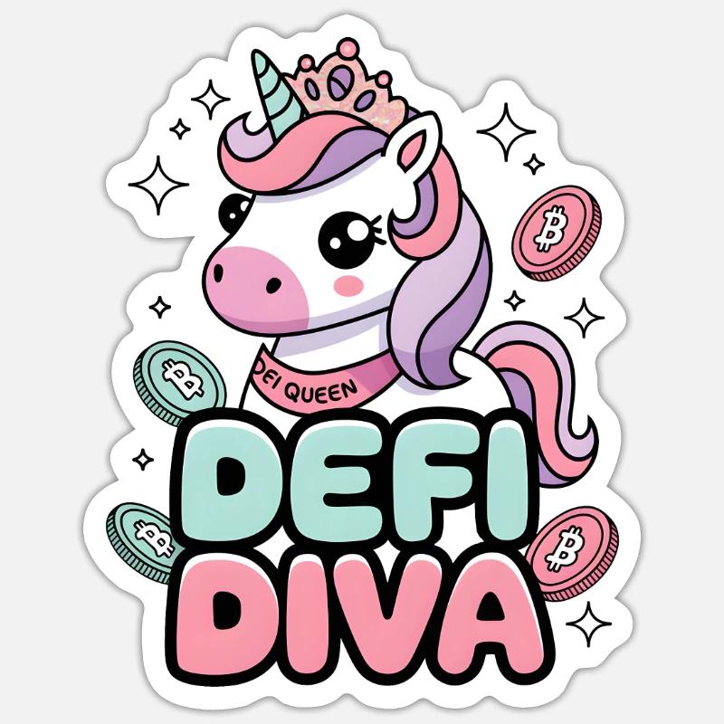 Diva Défi - Sticker taille S (10 x 10 cm) - blanc mat