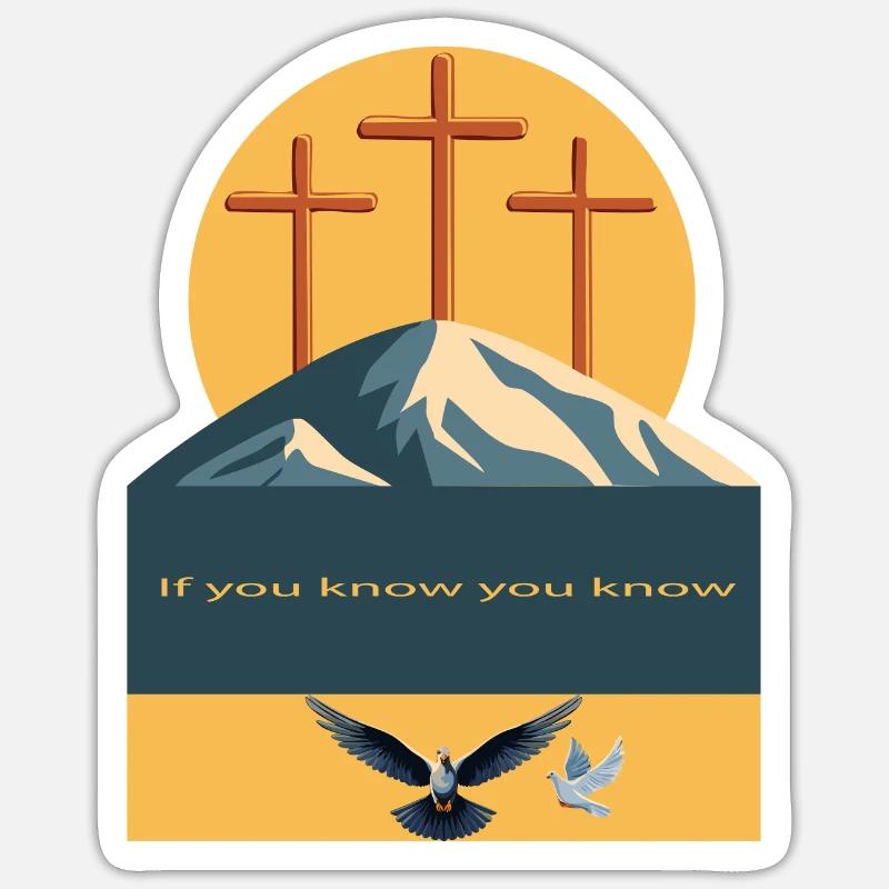 Si vous savez, vous savez - Christ Sticker taille S (10 x 10 cm)