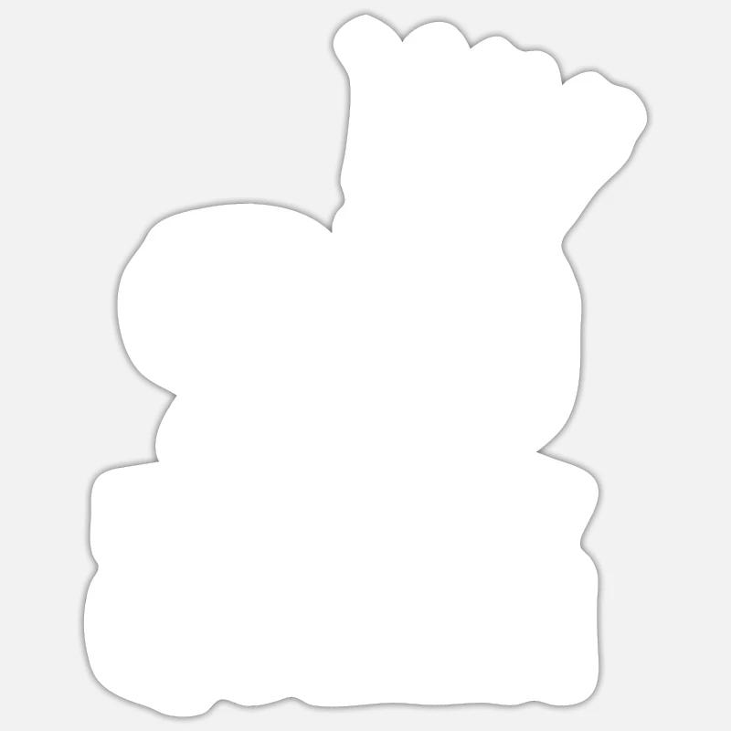 90 ans - Sticker taille S (10 x 10 cm) - blanc mat