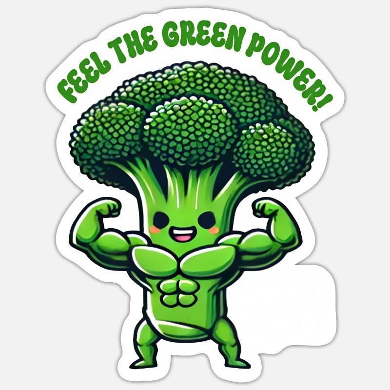 Strong Broccoli Sticker size S (10 x 10 cm)