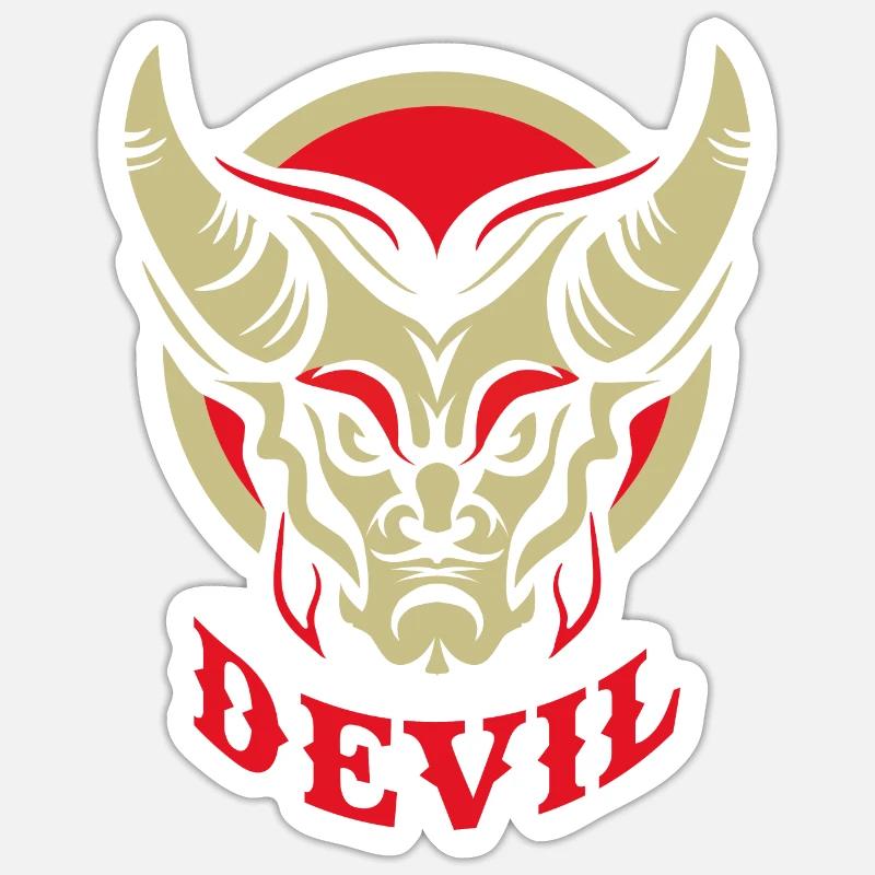 Devil - Sticker size S (10 x 10 cm) - white matte