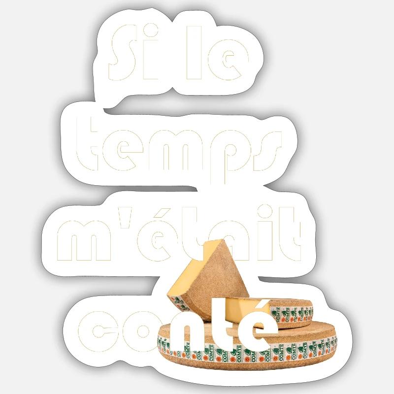 Comté - Sticker taille S (10 x 10 cm) - blanc mat