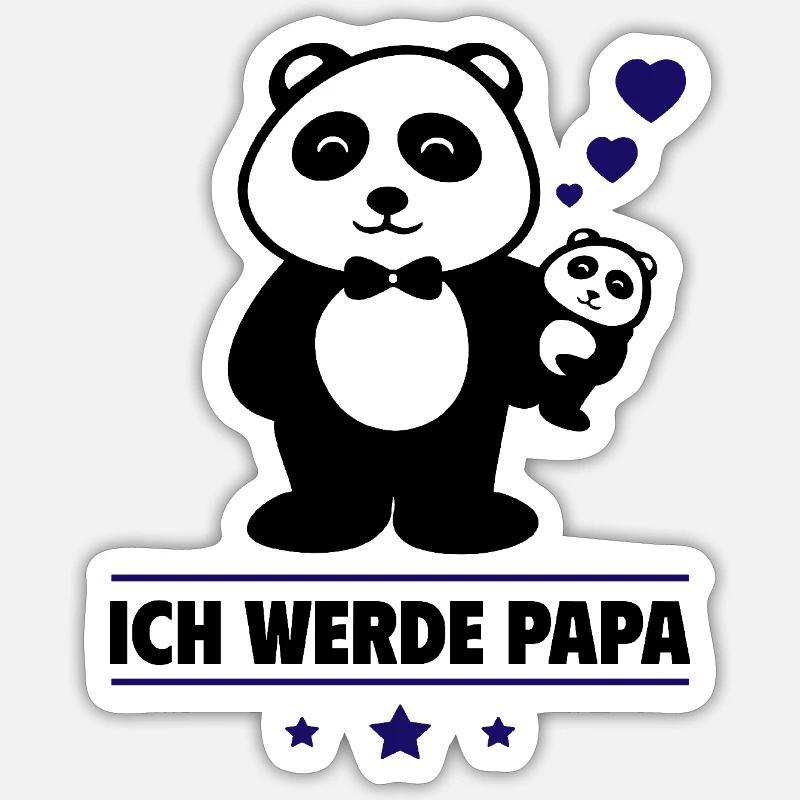 Ich werde Papa - Sticker Größe S (10 x 10 cm) - Mattweiß