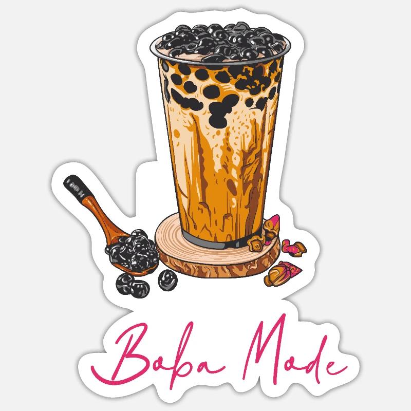 Bubble Tea // Illustration Sticker taille S (10 x 10 cm)