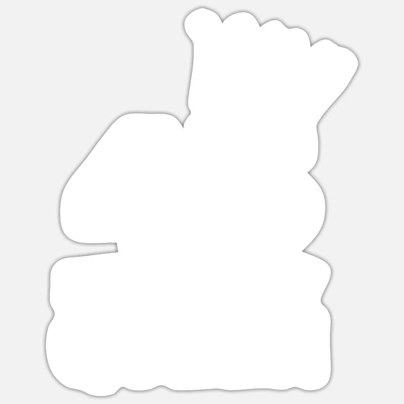 43 - Sticker taille S (10 x 10 cm) - blanc mat